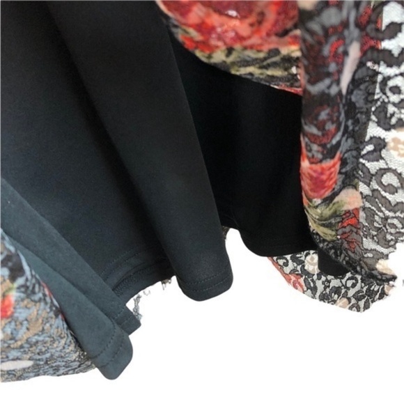 Zara Black Red Rose Polka Dot Dress - Picture 6 of 12